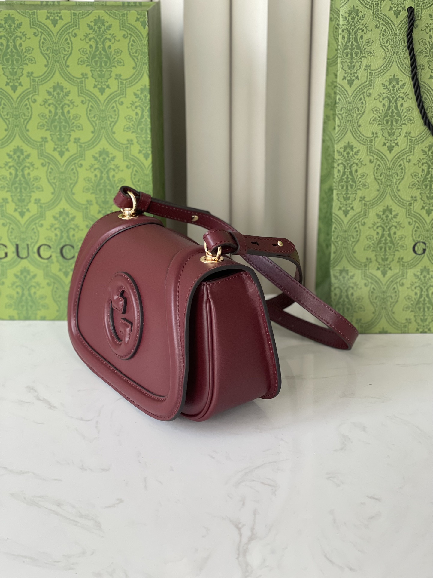 Gucci Blondie collection Mini backpack red glossy leather